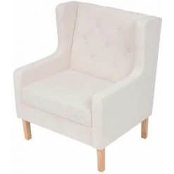 HAPPYSHOPPING Fauteuil Blanc Creme Tissu 9 HAPPYSHOPPING Fauteuil Blanc Creme Tissu -Pas Cher Fauteuil Magasin 39454314 3