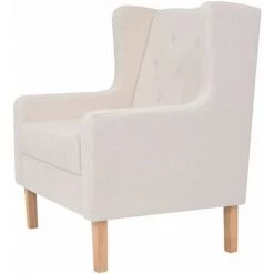 HAPPYSHOPPING Fauteuil Blanc Creme Tissu 10 HAPPYSHOPPING Fauteuil Blanc Creme Tissu -Pas Cher Fauteuil Magasin 39454314 4