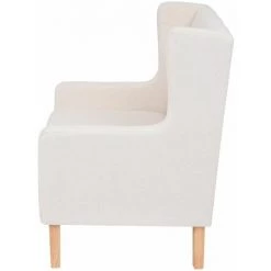 HAPPYSHOPPING Fauteuil Blanc Creme Tissu 11 HAPPYSHOPPING Fauteuil Blanc Creme Tissu -Pas Cher Fauteuil Magasin 39454314 5