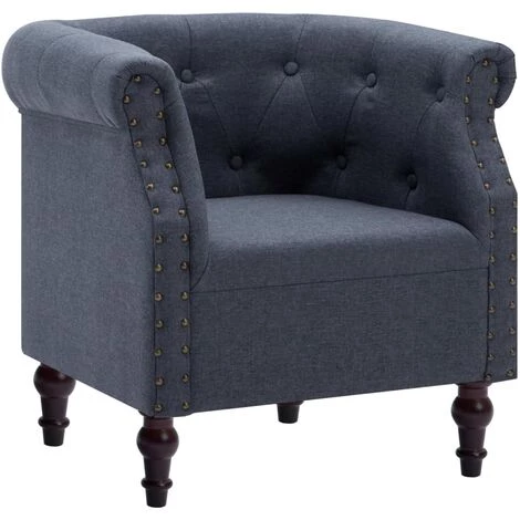 HAPPYSHOPPING Fauteuil Gris Fonce Tissu 4 HAPPYSHOPPING Fauteuil Gris Fonce Tissu – Image 2