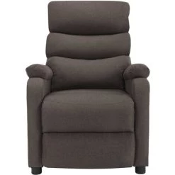 ASUPERMALL Fauteuil Inclinable Taupe Tissu -Pas Cher Fauteuil Magasin 39455205 4