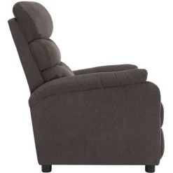 ASUPERMALL Fauteuil Inclinable Taupe Tissu -Pas Cher Fauteuil Magasin 39455205 5