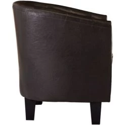 HAPPYSHOPPING Fauteuil Marron Similicuir 11 HAPPYSHOPPING Fauteuil Marron Similicuir -Pas Cher Fauteuil Magasin 39455217 5