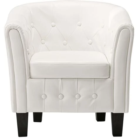 HAPPYSHOPPING Fauteuil Blanc Similicuir 6 HAPPYSHOPPING Fauteuil Blanc Similicuir – Image 4