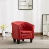 HAPPYSHOPPING Fauteuil Rouge Similicuir 2 HAPPYSHOPPING Fauteuil Rouge Similicuir -Pas Cher Fauteuil Magasin 39455222 1