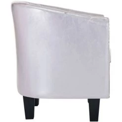 HAPPYSHOPPING Fauteuil Argente Brillant Similicuir 9 HAPPYSHOPPING Fauteuil Argente Brillant Similicuir -Pas Cher Fauteuil Magasin 39455259 3