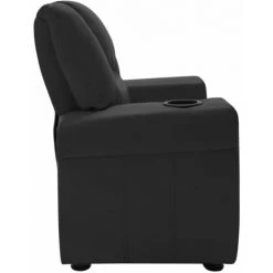 ASUPERMALL Fauteuil Inclinable Similicuir Noir -Pas Cher Fauteuil Magasin 39455341 5