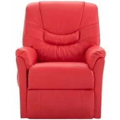 HAPPYSHOPPING Fauteuil De Massage Rouge Similicuir -Pas Cher Fauteuil Magasin 39455342 2