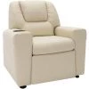 ASUPERMALL Fauteuil Inclinable Similicuir Blanc Creme 2 ASUPERMALL Fauteuil Inclinable Similicuir Blanc Creme -Pas Cher Fauteuil Magasin 39455343 1