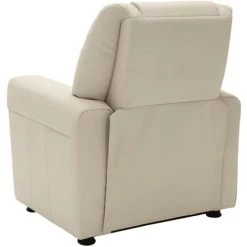 ASUPERMALL Fauteuil Inclinable Similicuir Blanc Creme -Pas Cher Fauteuil Magasin 39455343 5