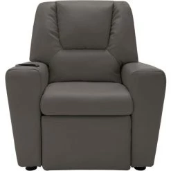 ASUPERMALL Fauteuil Inclinable Similicuir Gris Anthracite -Pas Cher Fauteuil Magasin 39455345 4
