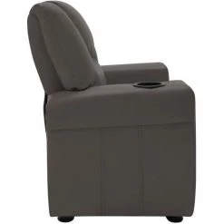 ASUPERMALL Fauteuil Inclinable Similicuir Gris Anthracite -Pas Cher Fauteuil Magasin 39455345 5