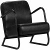 HAPPYSHOPPING Fauteuil De Repos Noir Cuir Veritable 2 HAPPYSHOPPING Fauteuil De Repos Noir Cuir Veritable -Pas Cher Fauteuil Magasin 39457026 1