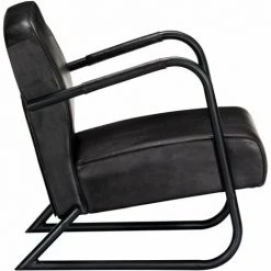 HAPPYSHOPPING Fauteuil De Repos Noir Cuir Veritable 9 HAPPYSHOPPING Fauteuil De Repos Noir Cuir Veritable -Pas Cher Fauteuil Magasin 39457026 3