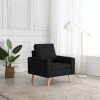 HAPPYSHOPPING Fauteuil Noir Tissu