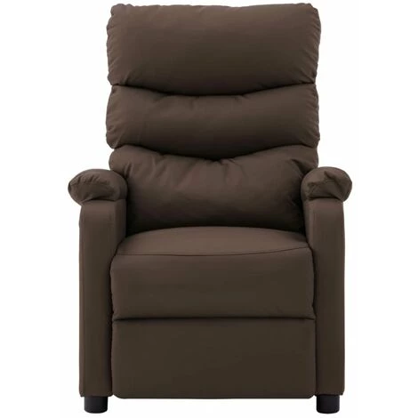 HAPPYSHOPPING Fauteuil De Massage Inclinable Marron Similicuir 5 HAPPYSHOPPING Fauteuil De Massage Inclinable Marron Similicuir – Image 3