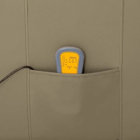 HAPPYSHOPPING Fauteuil De Massage Inclinable Cappuccino Similicuir 4 HAPPYSHOPPING Fauteuil De Massage Inclinable Cappuccino Similicuir – Image 2