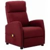 HAPPYSHOPPING Fauteuil De Massage Inclinable Rouge Bordeaux Tissu 1 HAPPYSHOPPING Fauteuil De Massage Inclinable Rouge Bordeaux Tissu -Pas Cher Fauteuil Magasin 39502871 1