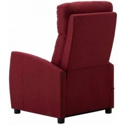 HAPPYSHOPPING Fauteuil De Massage Inclinable Rouge Bordeaux Tissu -Pas Cher Fauteuil Magasin 39502871 4