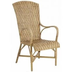 AUBRY GASPARD Fauteuil En Manau Et Lame De Rotin Antique Beige - Beige