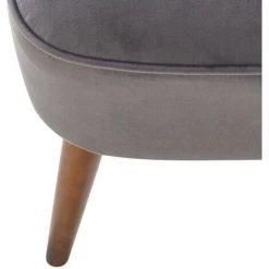 Lot De 2 Fauteuil Velours Naova GRIS Atmosphera 10 Lot De 2 Fauteuil Velours Naova GRIS Atmosphera -Pas Cher Fauteuil Magasin 39590939 4