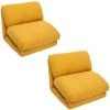 Lot De 2 Chauffeuse Marza Ocre Atmosphera -Pas Cher Fauteuil Magasin 39590962 1