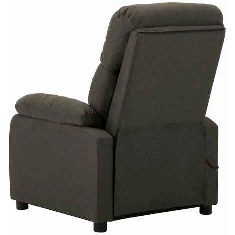 HAPPYSHOPPING Fauteuil De Massage Taupe Tissu 7 HAPPYSHOPPING Fauteuil De Massage Taupe Tissu – Image 5