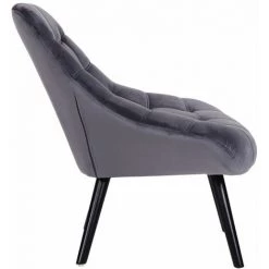 Paris Prix - Fauteuil Scandinave En Velours "johan" 102cm Gris 8 Paris Prix - Fauteuil Scandinave En Velours "johan" 102cm Gris -Pas Cher Fauteuil Magasin 39630137 3
