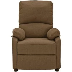 Fauteuil Inclinable Tissu Taupe VidaXL -Pas Cher Fauteuil Magasin 39635281 2