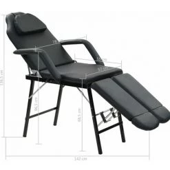 HAPPYSHOPPING Fauteuil De Massage Pour Traitement Facial Simili-cuir Noir -Pas Cher Fauteuil Magasin 39655396 5