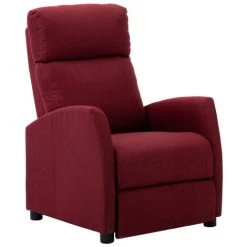 ASUPERMALL Fauteuil Inclinable Rouge Bordeaux Tissu