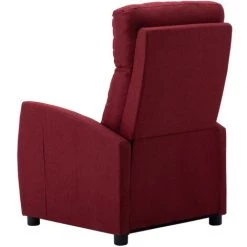 ASUPERMALL Fauteuil Inclinable Rouge Bordeaux Tissu 10 ASUPERMALL Fauteuil Inclinable Rouge Bordeaux Tissu -Pas Cher Fauteuil Magasin 39656297 4