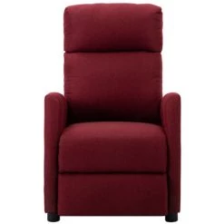 ASUPERMALL Fauteuil De Massage Inclinable Rouge Bordeaux Tissu -Pas Cher Fauteuil Magasin 39656308 2