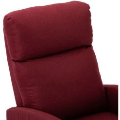 ASUPERMALL Fauteuil De Massage Inclinable Rouge Bordeaux Tissu -Pas Cher Fauteuil Magasin 39656308 5