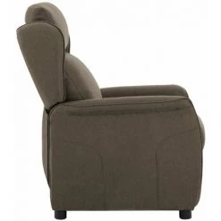 ASUPERMALL Fauteuil Inclinable Taupe Tissu -Pas Cher Fauteuil Magasin 39656354 3