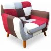 Paris Prix - Fauteuil Design Scandinave "karé" 90cm Multicolore