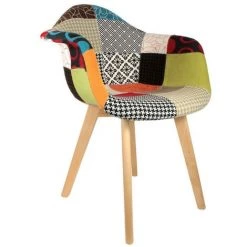 THE HOME DECO FACTORY Lot De 2 Fauteuils Patchwork Multicolore Home Deco Factory 8 THE HOME DECO FACTORY Lot De 2 Fauteuils Patchwork Multicolore Home Deco Factory -Pas Cher Fauteuil Magasin 39685315 2