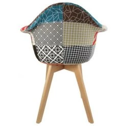 THE HOME DECO FACTORY Lot De 4 Fauteuils Patchwork Multicolore Home Deco Factory 9 THE HOME DECO FACTORY Lot De 4 Fauteuils Patchwork Multicolore Home Deco Factory -Pas Cher Fauteuil Magasin 39685317 3