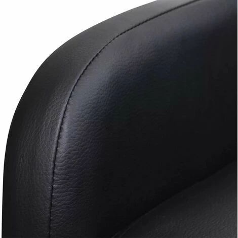 HAPPYSHOPPING Fauteuil Pliable Noir Similicuir 6 HAPPYSHOPPING Fauteuil Pliable Noir Similicuir – Image 4