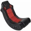 HAPPYSHOPPING Fauteuil A Bascule A Enceinte Noir Et Rouge Similicuir -Pas Cher Fauteuil Magasin 39697898 1