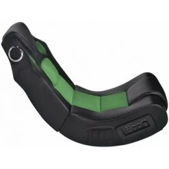 HAPPYSHOPPING Fauteuil A Bascule A Enceinte Noir Et Vert Similicuir -Pas Cher Fauteuil Magasin 39697902 3