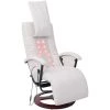 HAPPYSHOPPING Fauteuil De Massage Shiatsu Blanc Similicuir -Pas Cher Fauteuil Magasin 39698362 1