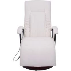 HAPPYSHOPPING Fauteuil De Massage Shiatsu Blanc Similicuir -Pas Cher Fauteuil Magasin 39698362 5