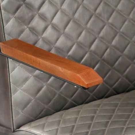 HAPPYSHOPPING Fauteuil Gris Cuir Veritable 5 HAPPYSHOPPING Fauteuil Gris Cuir Veritable – Image 3