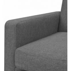 HAPPYSHOPPING Fauteuil Gris Clair Acier Et Tissu -Pas Cher Fauteuil Magasin 39700879 5