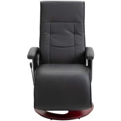 HAPPYSHOPPING Fauteuil TV Pivotant Noir Similicuir -Pas Cher Fauteuil Magasin 39704745 3