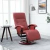HAPPYSHOPPING Fauteuil TV Pivotant Rouge Bordeaux Similicuir -Pas Cher Fauteuil Magasin 39704757 1