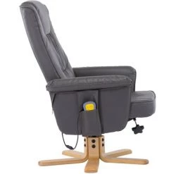 HAPPYSHOPPING Fauteuil De Massage Avec Repose-pieds Gris Similicuir 11 HAPPYSHOPPING Fauteuil De Massage Avec Repose-pieds Gris Similicuir -Pas Cher Fauteuil Magasin 39705171 5