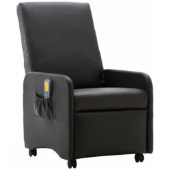 HAPPYSHOPPING Fauteuil Inclinable De Massage Marron Similicuir 8 HAPPYSHOPPING Fauteuil Inclinable De Massage Marron Similicuir -Pas Cher Fauteuil Magasin 39705218 2