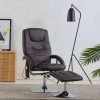 HAPPYSHOPPING Fauteuil De Massage Avec Repose-pied Marron Similicuir -Pas Cher Fauteuil Magasin 39705298 1